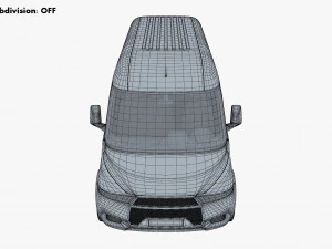 generic commercial cargo van v 1 3D Model