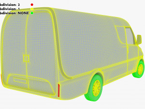 generic commercial cargo van v 1 3D मॉडल