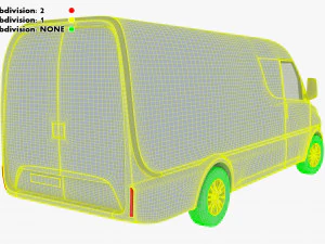 generic commercial cargo van v 1 3D Model