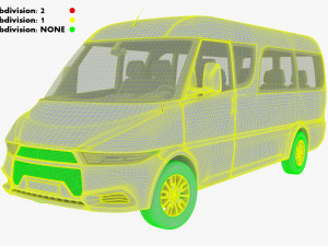 Generic passenger van v 1 3D Модель
