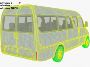 Generic passenger van v 1 3D Model