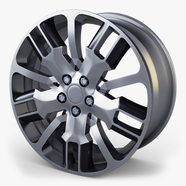 car rim wheel 18 silver gen 1 Modello 3D .c4d .max .obj .3ds .fbx .stl .blend 