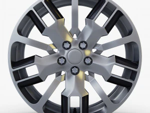 car rim wheel 18 silver gen 1 3D Model