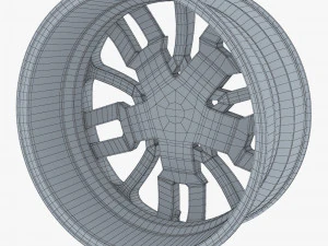 car rim wheel 18 silver gen 1 3D Model
