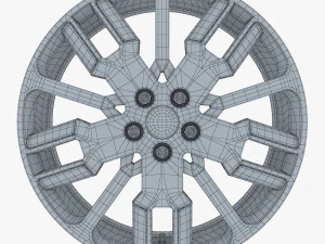 car rim wheel 18 silver gen 1 3D Model