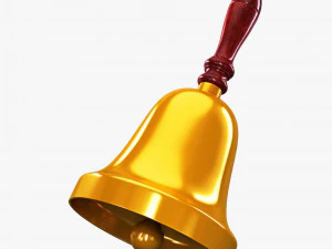 Goldene Handglocke V 1 3D Modell