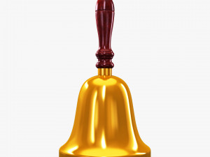 gold hand bell v 1 Model 3D