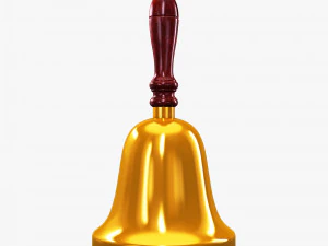 gold hand bell v 1 3D Model