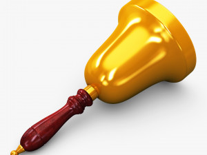 gold hand bell v 1 Model 3D