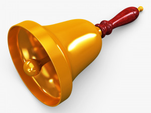 gold hand bell v 1 Model 3D