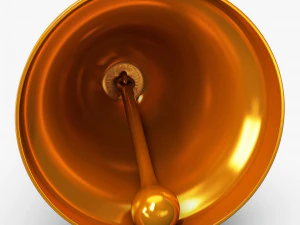 gold hand bell v 1 3D Model