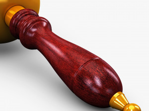 gold hand bell v 1 Model 3D