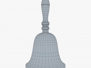 gold hand bell v 1 Model 3D