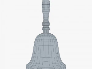 gold hand bell v 1 3D Model