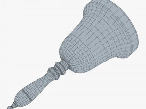 gold hand bell v 1 3D Model