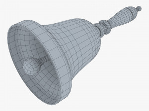 gold hand bell v 1 Model 3D