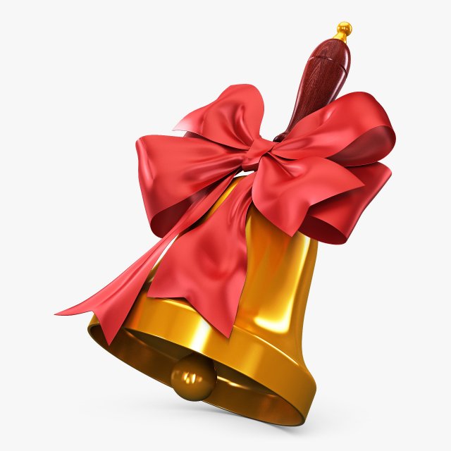 christmas bell v 1 3D 模型 .c4d .max .obj .3ds .fbx .stl .blend 
