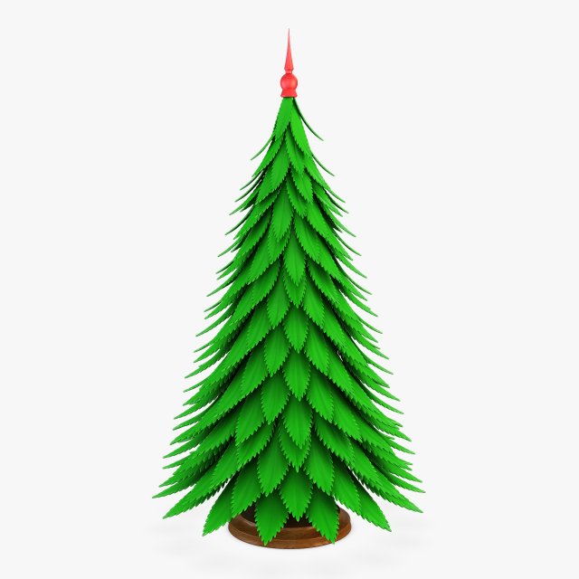 cartoon christmas tree v 1 Modelo 3D .c4d .max .obj .3ds .fbx .stl .blend 