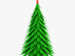 cartoon christmas tree v 1 3D Model