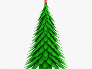 cartoon christmas tree v 1 3D Model