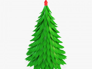 cartoon christmas tree v 1 Modelo 3D