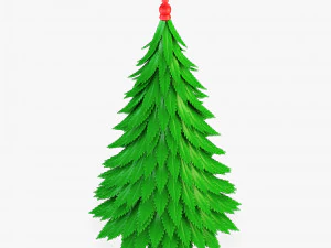 cartoon christmas tree v 1 3D Model