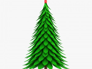 cartoon christmas tree v 1 Modelo 3D