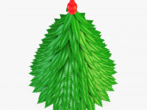 cartoon christmas tree v 1 3D Model