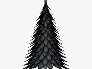 cartoon christmas tree v 1 3D Model