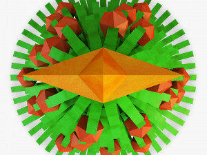christmas tree paper v 1 Modelo 3D