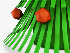 christmas tree paper v 1 Modelo 3D