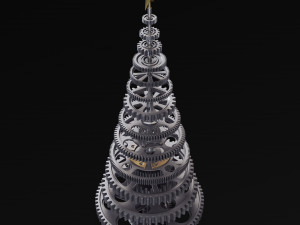 stylized gear christmas tree v 1 3D Model