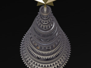 stylized gear christmas tree v 1 3D Model