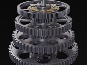 stylized gear christmas tree v 1 3D Model
