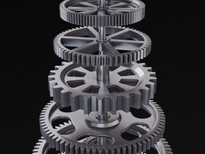stylized gear christmas tree v 1 3D Model