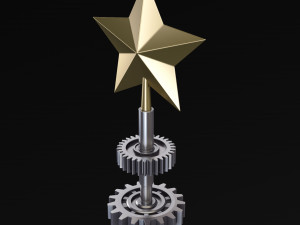 stylized gear christmas tree v 1 3D Model