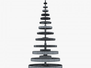 stylized gear christmas tree v 1 3D Model
