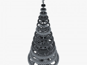stylized gear christmas tree v 1 3D Model