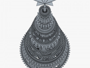 stylized gear christmas tree v 1 3D Model
