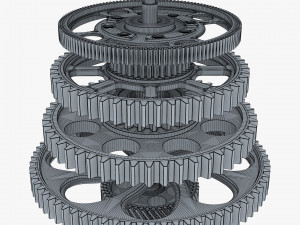 stylized gear christmas tree v 1 3D Model