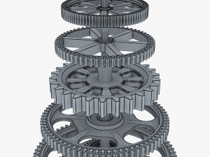 stylized gear christmas tree v 1 3D Model