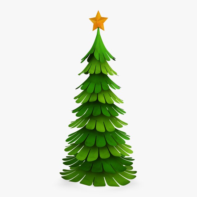 christmas tree paper v 2 Model 3D .c4d .max .obj .3ds .fbx .stl .blend 