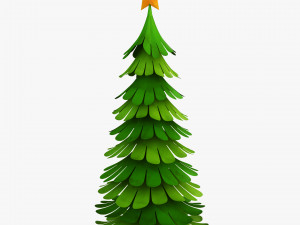 christmas tree paper v 2 Modelo 3D