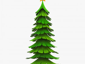carta per albero di natale v 2 Modello 3D