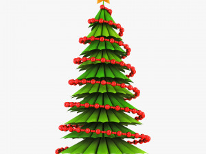 christmas tree paper v 3 3D Model