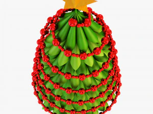 christmas tree paper v 3 3D Model