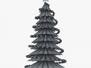 christmas tree paper v 3 3D Model