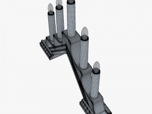 christmas advent lights v 1 Model 3D
