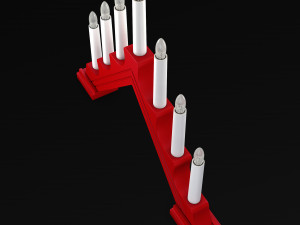 christmas advent lights v 2 Modelo 3D