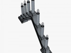 christmas advent lights v 2 3D Model